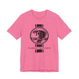 2024 Carroll Shelby Super Snake Circle with Solid Stripe Personalized Unisex Jersey Short Sleeve Tee, Custom T-Shirt for Shelby Fans and Car Lovers