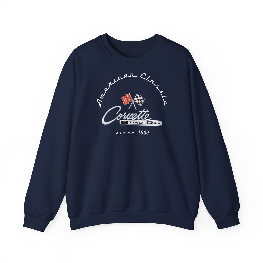C2 Corvette Stingray Crew Neck Long Sleave Heavy Duty Sweatshirt, perfect for cool crisp days, DE