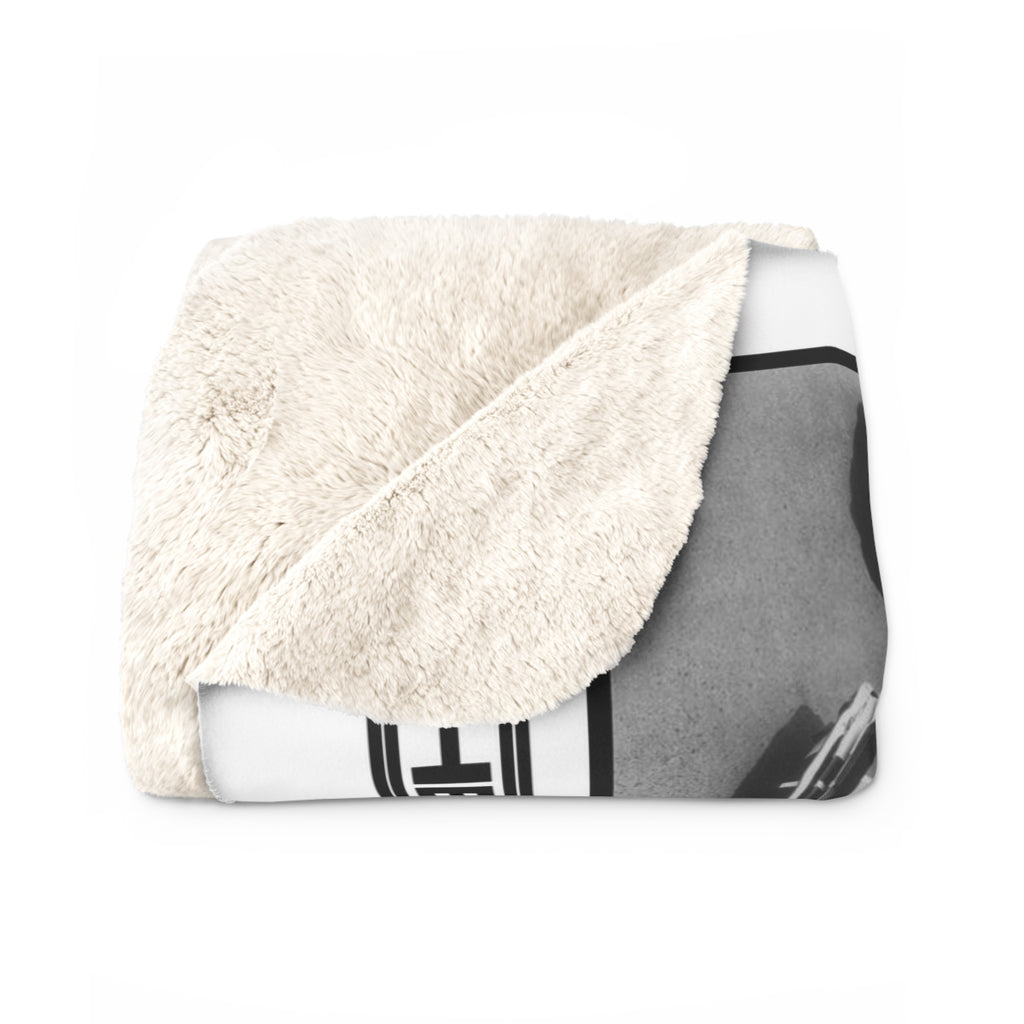 Carroll Shelby Photo Collage Graphic Sherpa Fleece Blanket