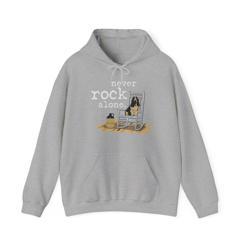 Dog is Good Never Rock Alone Adult Fleece Hoodie, Perfect for the Serious Dog Lover