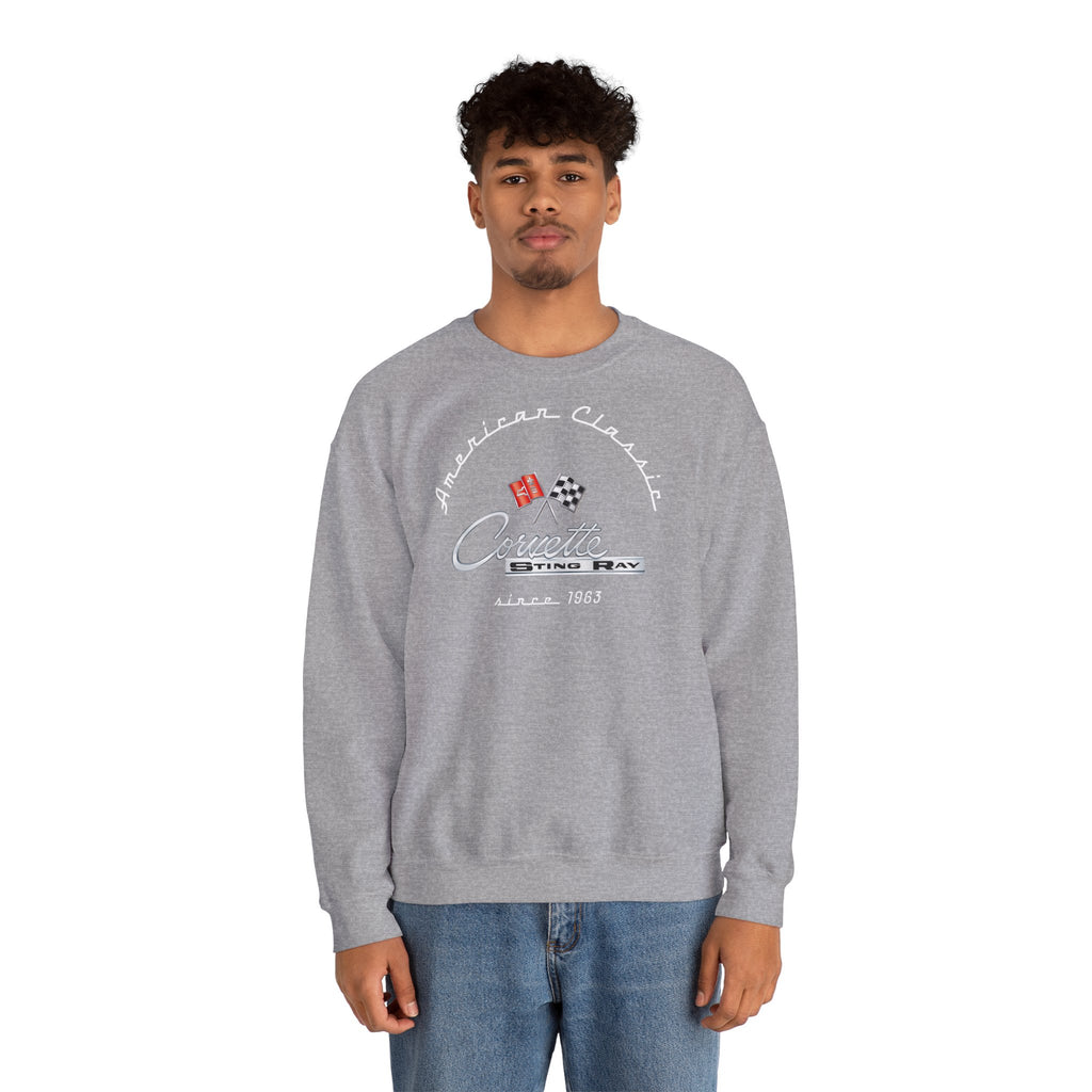 C2 Corvette Stingray Crew Neck Long Sleave Heavy Duty Sweatshirt, perfect for cool crisp days, DE