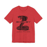 2024 Shelby Super Snake Personalized Unisex Jersey Short Sleeve T-Shirt, Custom Tee for Carroll Shelby Owners, Muscle Car Fans