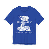 2024 Shelby Super Snake Personalized Unisex Jersey Short Sleeve T-Shirt, Custom Tee for Carroll Shelby Owners, Muscle Car Fans