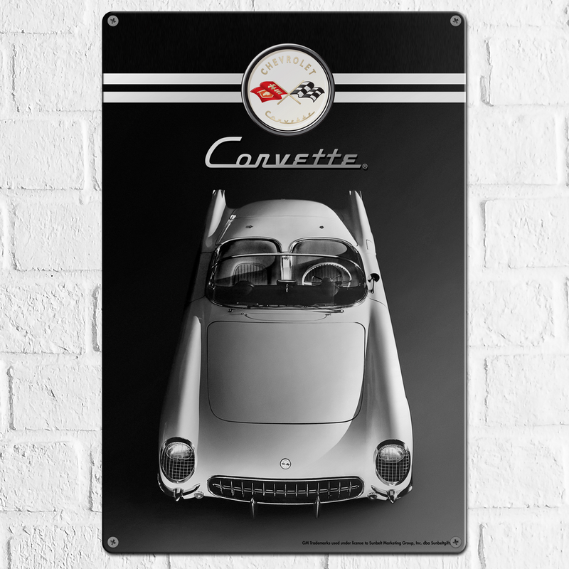 Corvette 1953 C1 12"x18" Metal Wall Decor – Vintage Muscle Car Premium Aluminum Wall Art, Classic Muscle Car Decor for Garage, Man Cave, Bar, or Home