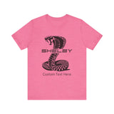 2024 Shelby Super Snake Personalized Unisex Jersey Short Sleeve T-Shirt, Custom Tee for Carroll Shelby Owners, Muscle Car Fans