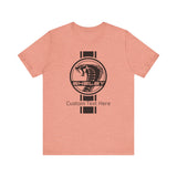 2024 Carroll Shelby Super Snake Circle with Solid Stripe Personalized Unisex Jersey Short Sleeve Tee, Custom T-Shirt for Shelby Fans and Car Lovers