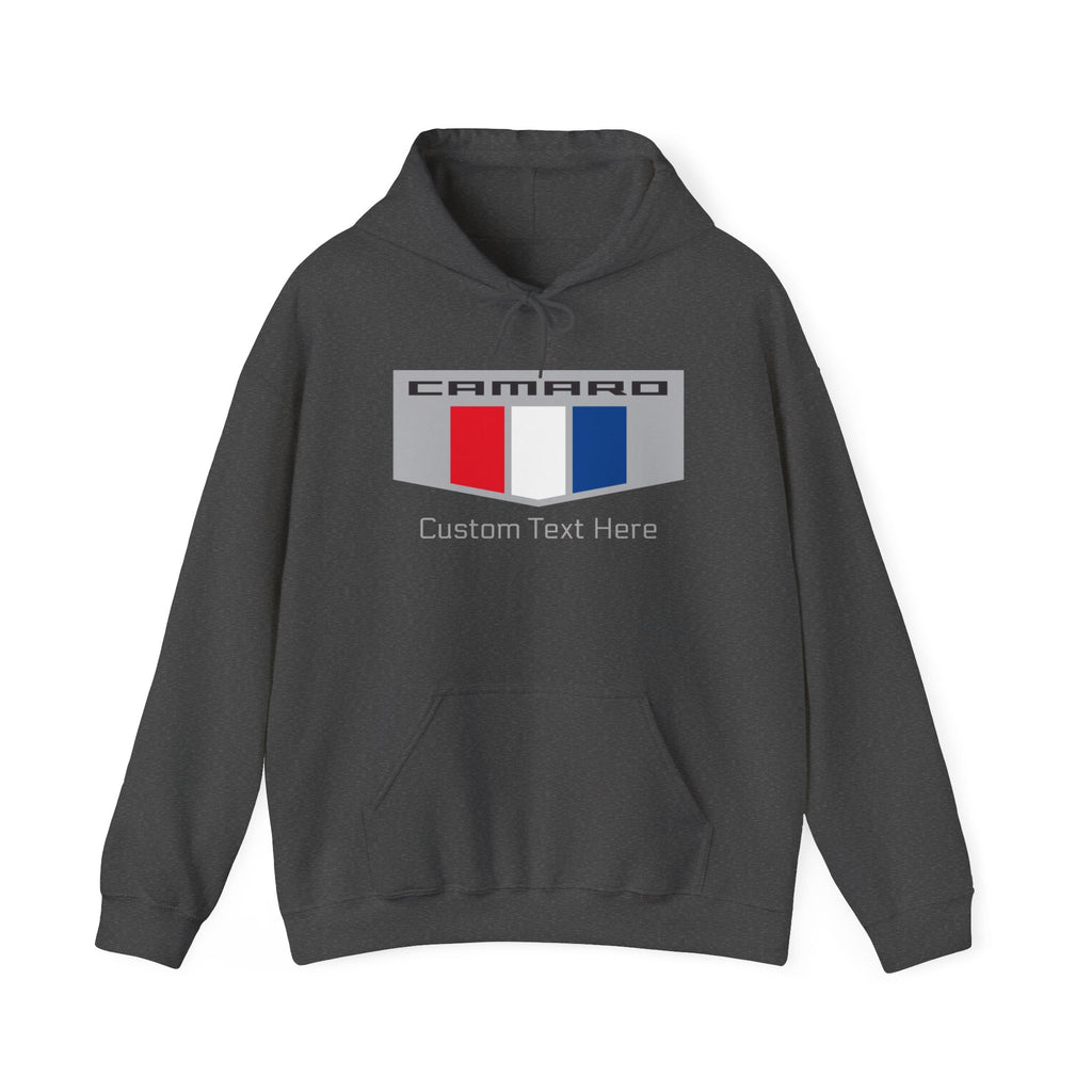 Camaro 3 color Personalized Racing Flag Logo Unisex Fleece Hoodie, Perfect for the Camaro Fan