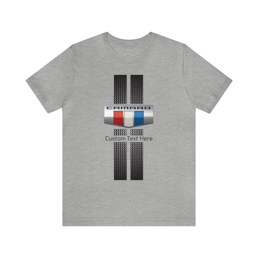 Camaro 3-Color Carbon Badge Personalized Unisex Jersey Short Sleeve T-Shirt, Custom Camaro Tee, Gift for Chevy Fans, Car Enthusiasts, Muscle Car Lovers