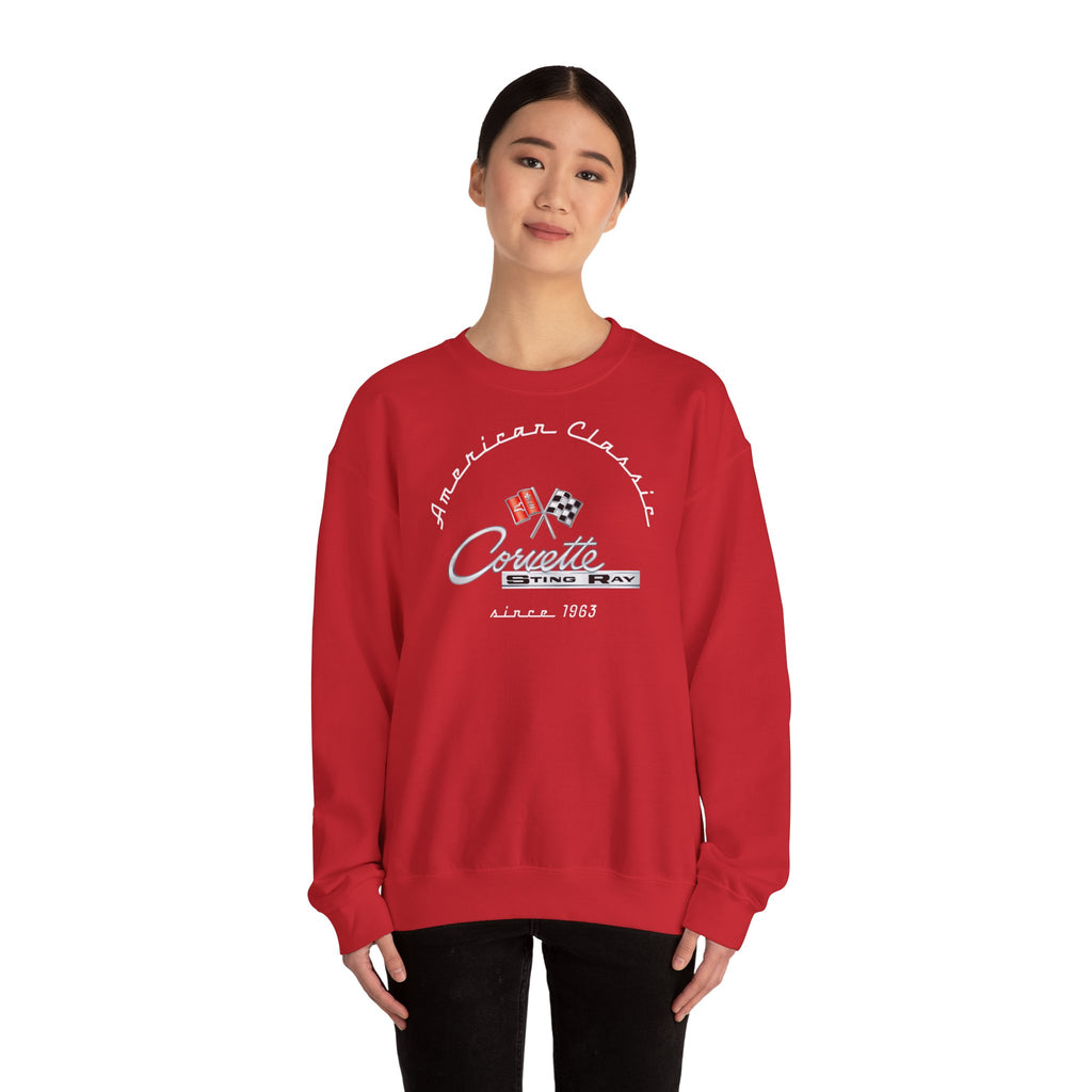 C2 Corvette Stingray Crew Neck Long Sleave Heavy Duty Sweatshirt, perfect for cool crisp days, DE