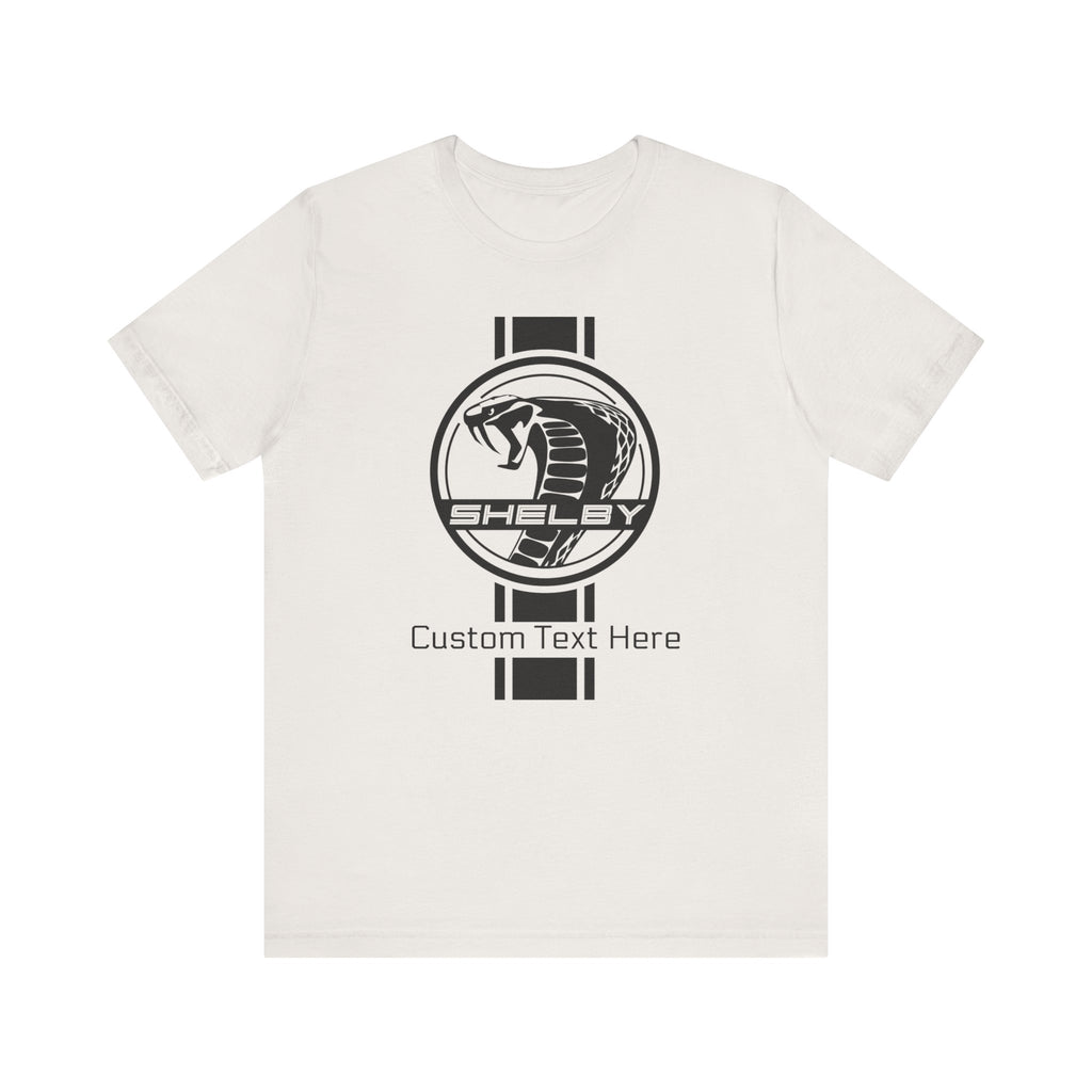 2024 Carroll Shelby Super Snake Circle with Solid Stripe Personalized Unisex Jersey Short Sleeve Tee, Custom T-Shirt for Shelby Fans and Car Lovers