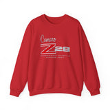 Chevy Camaro Z28 1st Gen Unisex Crew Neck Heavy Blend Sweatshirt, Classic Muscle Car Apparel for Chevy Fans and Automotive Enthusiasts