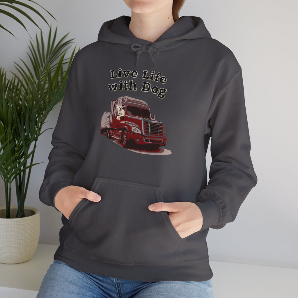 Dog is Good "Live Life with Dog" Hoodie, Unisex Fleece Pullover for Dog Lovers, Cozy Sweatshirt for Pet Owners and Dog Enthusiasts