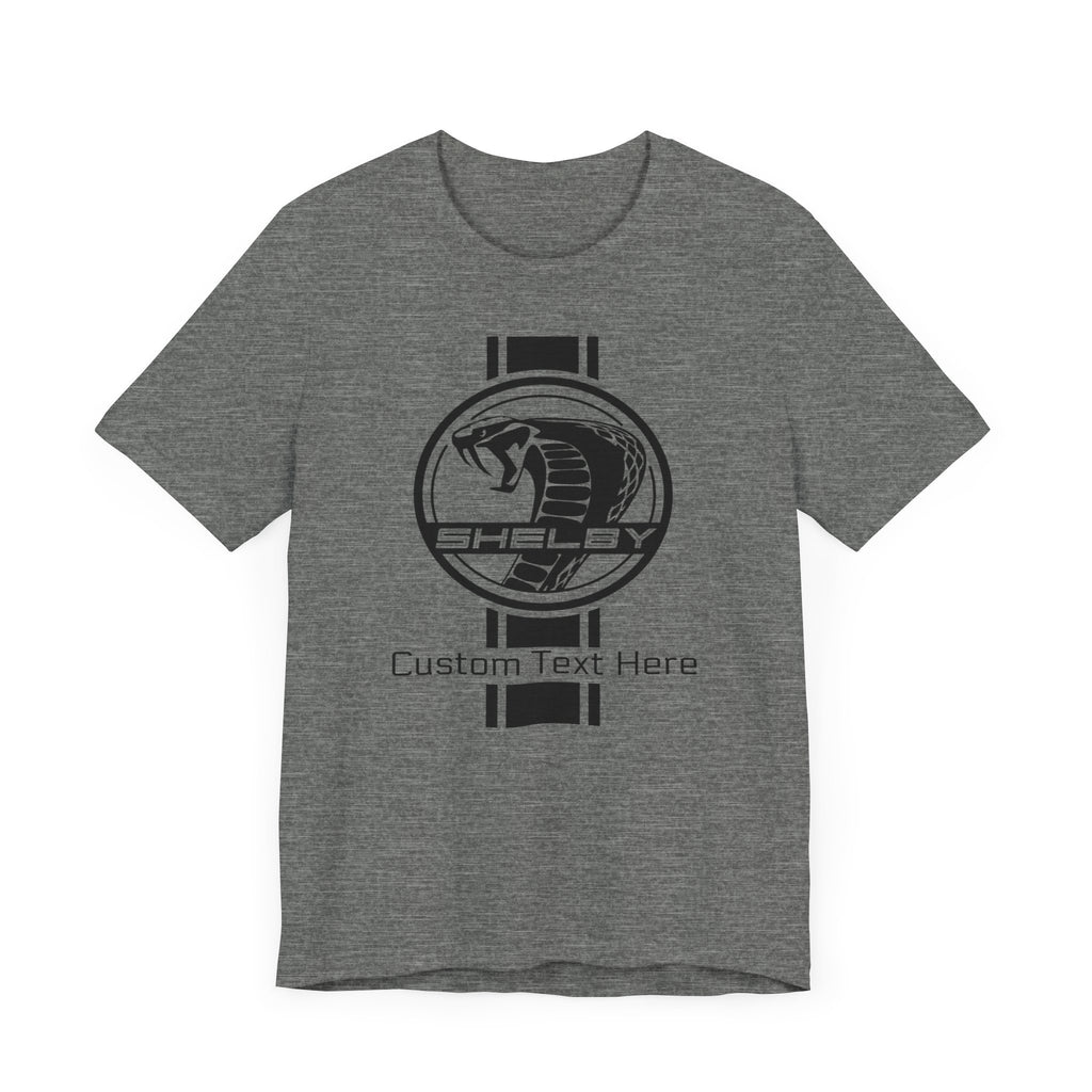 2024 Carroll Shelby Super Snake Circle with Solid Stripe Personalized Unisex Jersey Short Sleeve Tee, Custom T-Shirt for Shelby Fans and Car Lovers