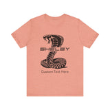 2024 Shelby Super Snake Personalized Unisex Jersey Short Sleeve T-Shirt, Custom Tee for Carroll Shelby Owners, Muscle Car Fans
