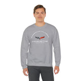 C6 Corvette Crew Neck Long Sleave Heavy Duty Sweatshirt, perfect for cool crisp days, DE