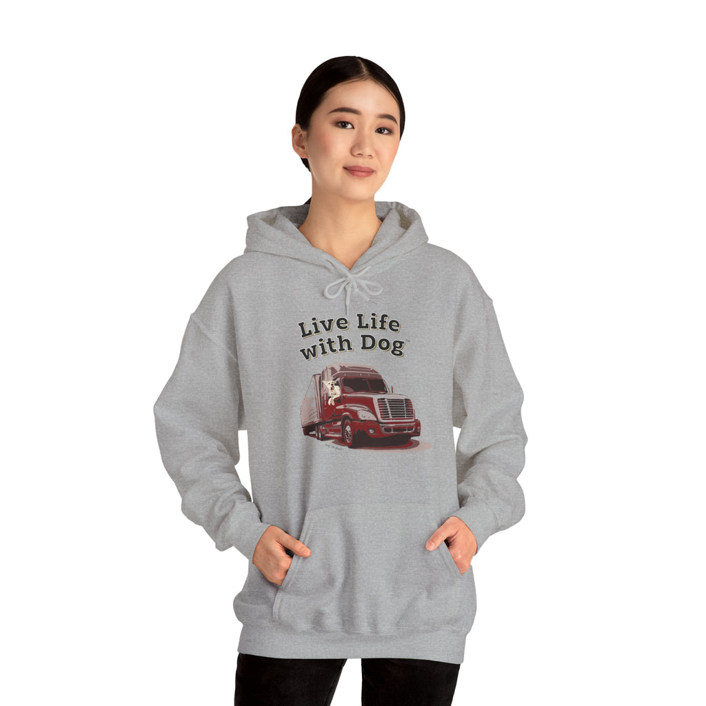 Dog is Good "Live Life with Dog" Hoodie, Unisex Fleece Pullover for Dog Lovers, Cozy Sweatshirt for Pet Owners and Dog Enthusiasts