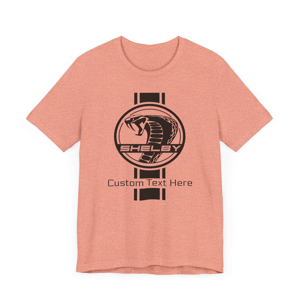 2024 Carroll Shelby Super Snake Circle with Solid Stripe Personalized Unisex Jersey Short Sleeve Tee, Custom T-Shirt for Shelby Fans and Car Lovers
