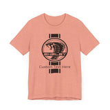 2024 Carroll Shelby Super Snake Circle with Solid Stripe Personalized Unisex Jersey Short Sleeve Tee, Custom T-Shirt for Shelby Fans and Car Lovers