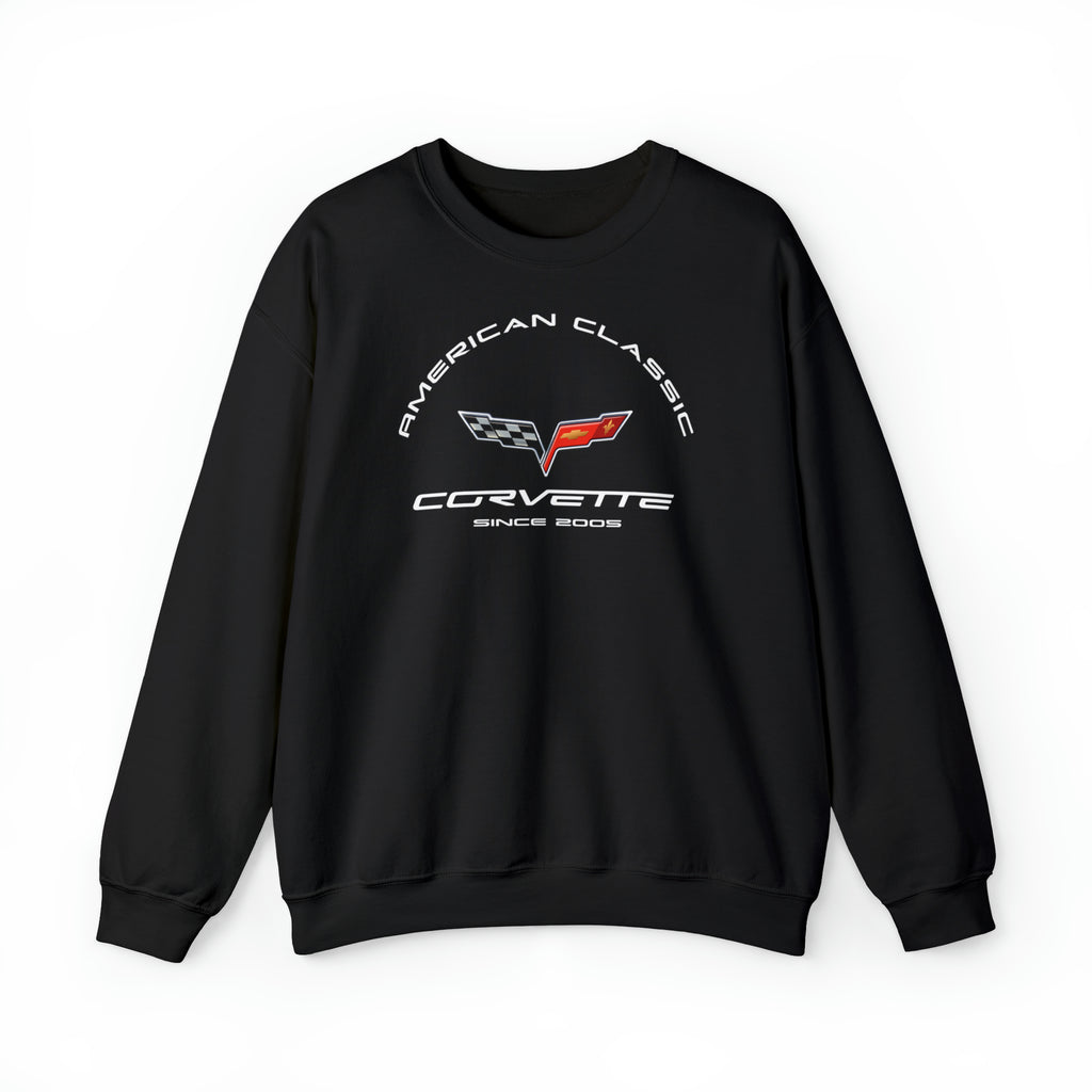 C6 Corvette Crew Neck Long Sleave Heavy Duty Sweatshirt, perfect for cool crisp days, DE