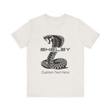 2024 Shelby Super Snake Personalized Unisex Jersey Short Sleeve T-Shirt, Custom Tee for Carroll Shelby Owners, Muscle Car Fans