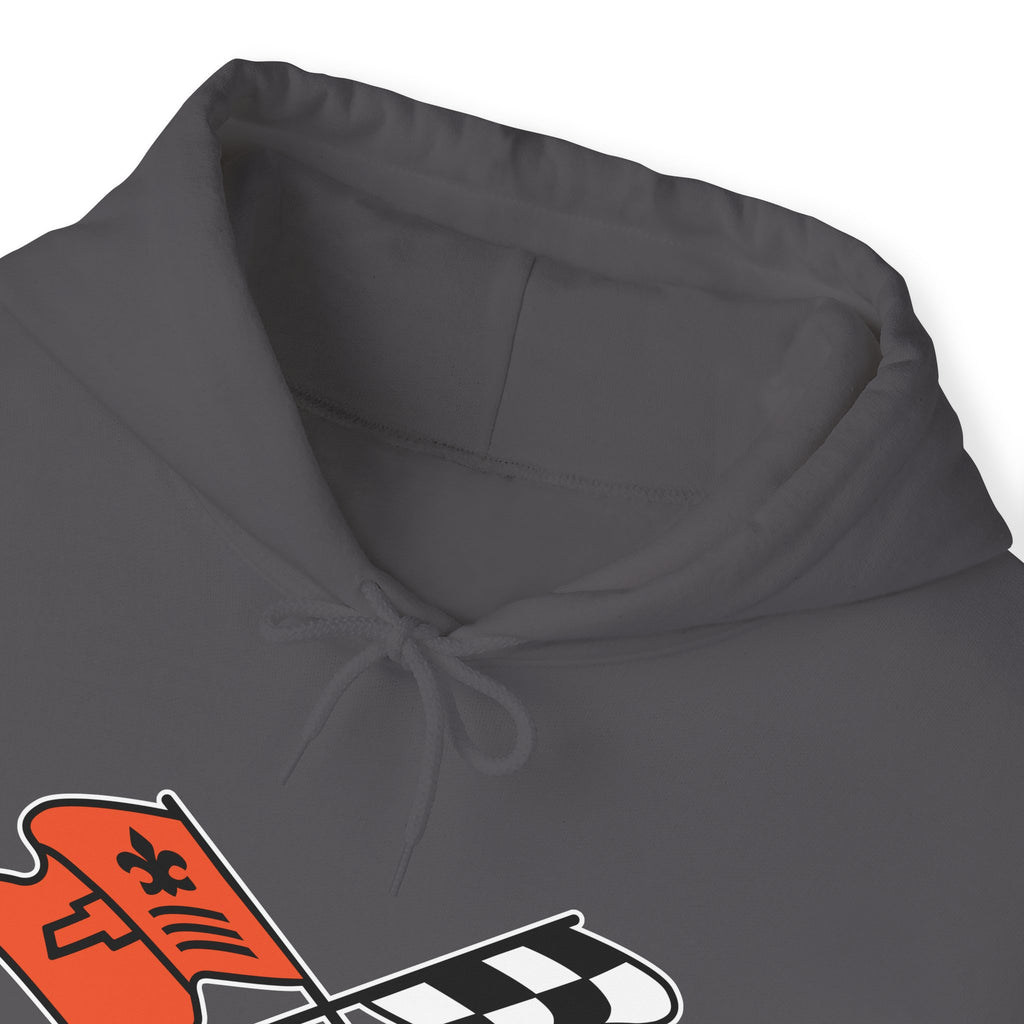 Corvette C3 Personalized Racing Flag Logo Unisex Fleece Hoodie