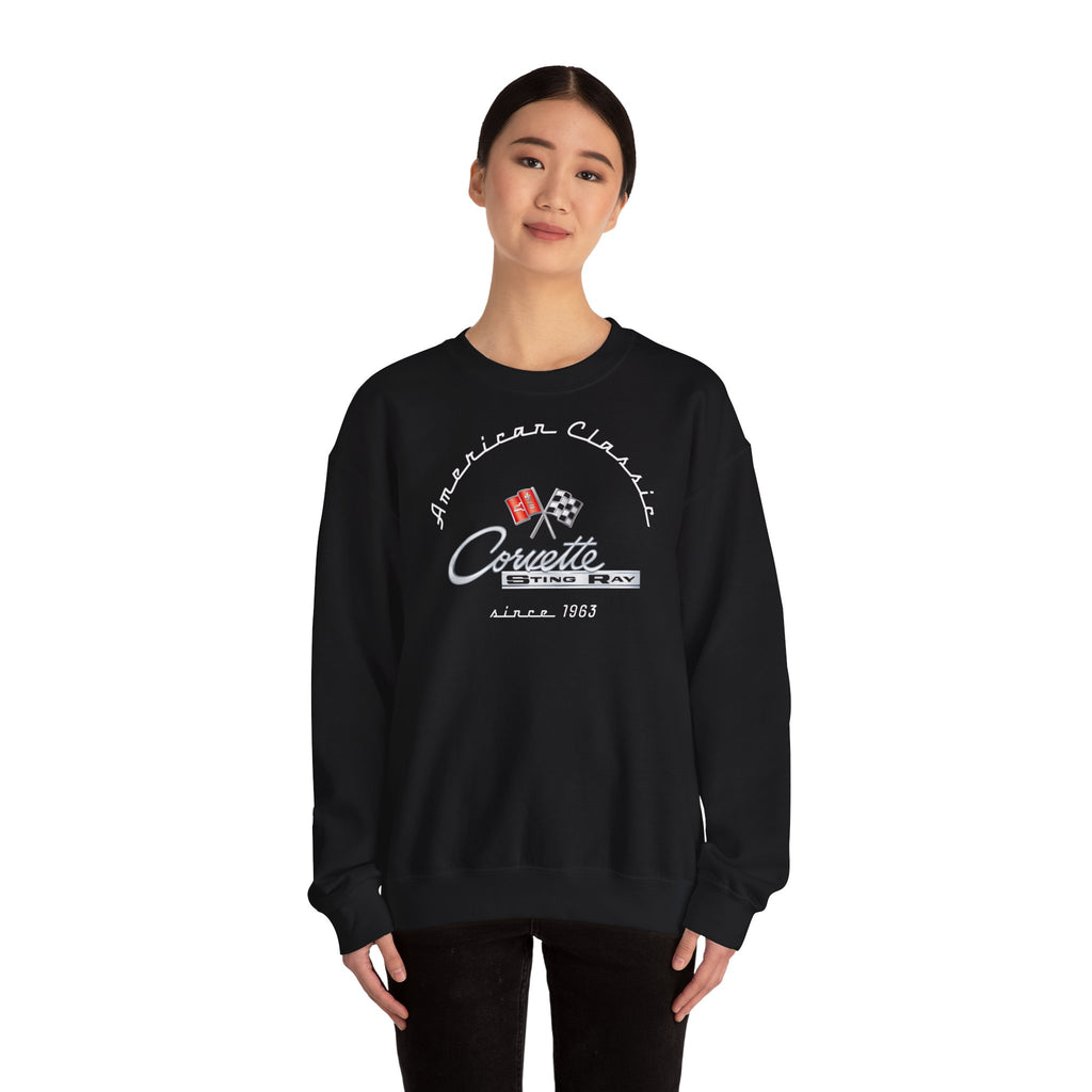 C2 Corvette Stingray Crew Neck Long Sleave Heavy Duty Sweatshirt, perfect for cool crisp days, DE