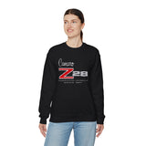 Chevy Camaro Z28 1st Gen Unisex Crew Neck Heavy Blend Sweatshirt, Classic Muscle Car Apparel for Chevy Fans and Automotive Enthusiasts
