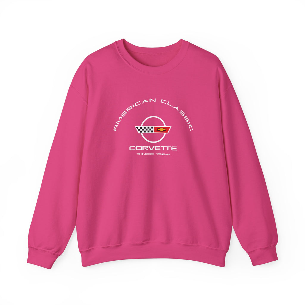 C4 Corvette Crew Neck Long Sleeve Pullover Sweatshirt, Unisex, Gift for Corvette Fans, Chevy Car Enthusiasts