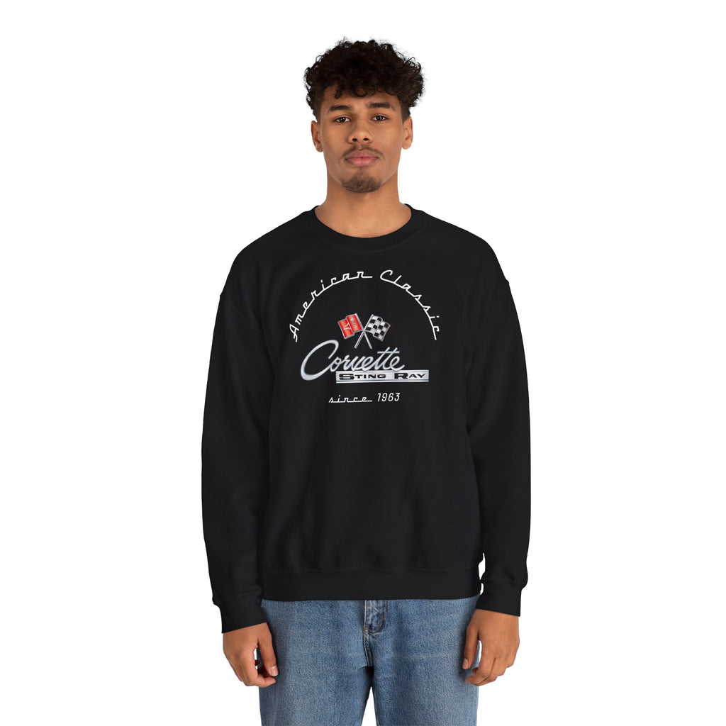 C2 Corvette Stingray Crew Neck Long Sleave Heavy Duty Sweatshirt, perfect for cool crisp days, DE