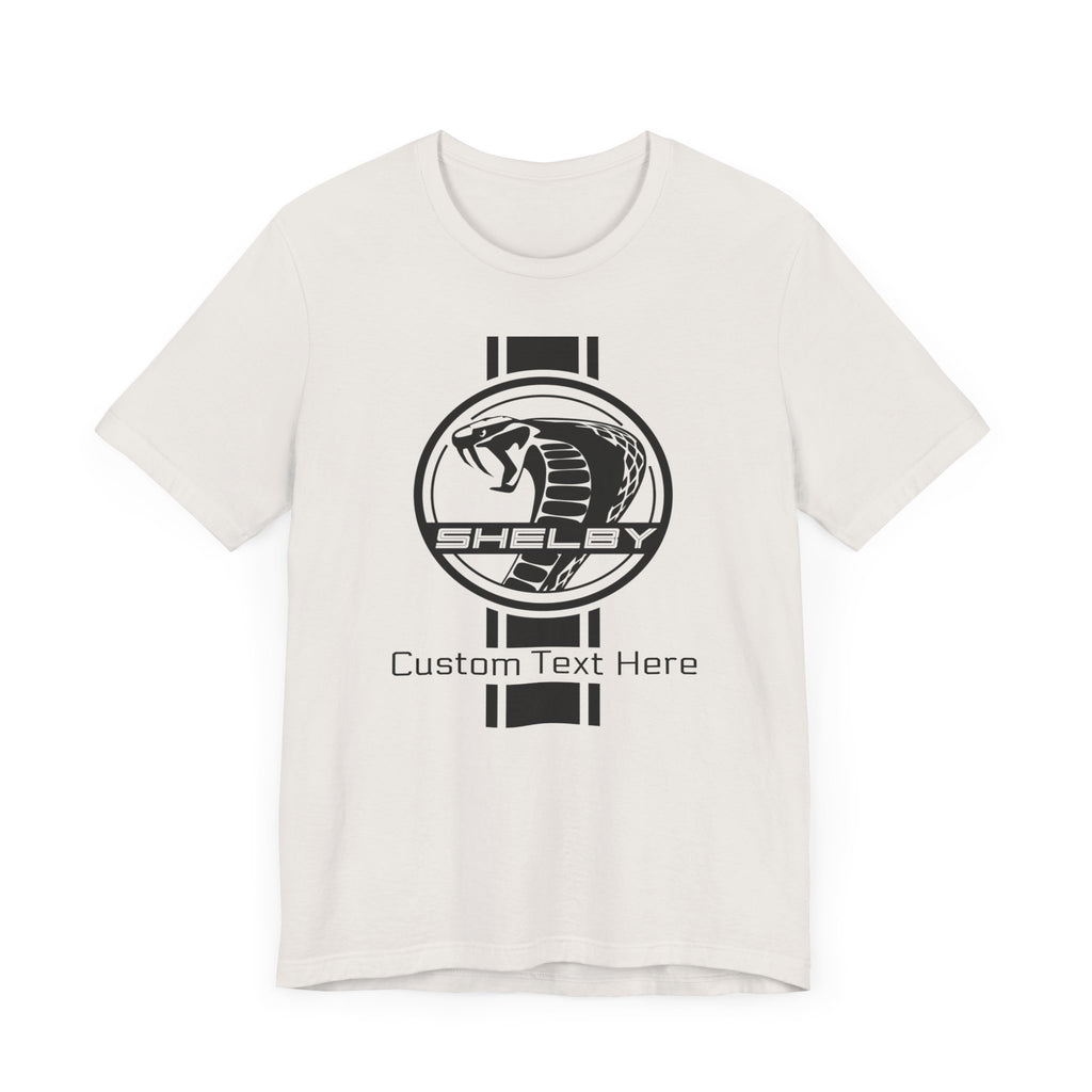 2024 Carroll Shelby Super Snake Circle with Solid Stripe Personalized Unisex Jersey Short Sleeve Tee, Custom T-Shirt for Shelby Fans and Car Lovers