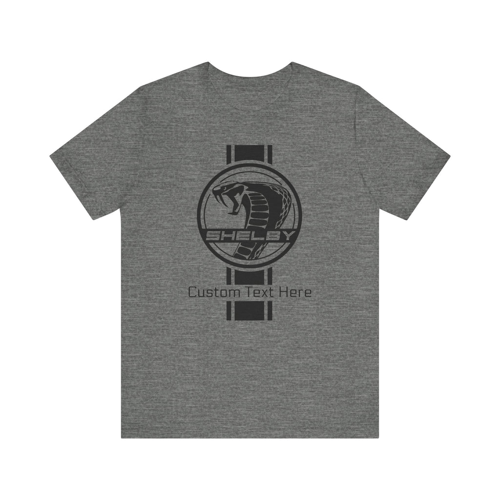 2024 Carroll Shelby Super Snake Circle with Solid Stripe Personalized Unisex Jersey Short Sleeve Tee, Custom T-Shirt for Shelby Fans and Car Lovers