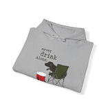 Dog is Good Never Drink Alone Adult Fleece Hoodie, Perfect for the Serious Dog Lover