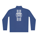 Carroll Shelby Personalized 98 Checkered Stripes Quarter-Zip Pullover