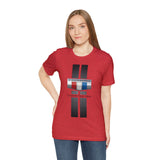 Camaro 3-Color Carbon Badge Personalized Unisex Jersey Short Sleeve T-Shirt, Custom Camaro Tee, Gift for Chevy Fans, Car Enthusiasts, Muscle Car Lovers