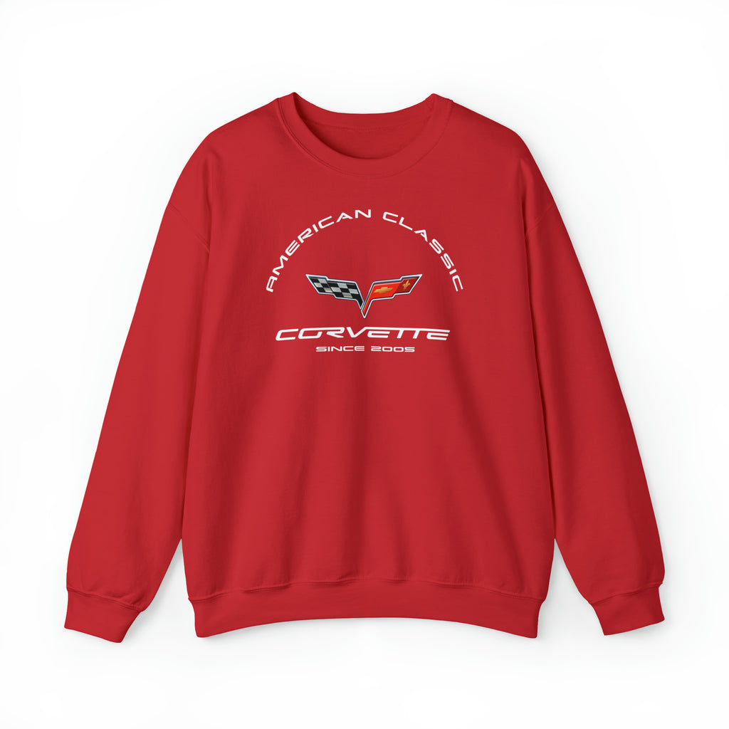 C6 Corvette Crew Neck Long Sleave Heavy Duty Sweatshirt, perfect for cool crisp days, DE