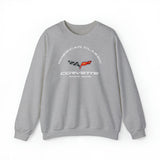 C6 Corvette Crew Neck Long Sleave Heavy Duty Sweatshirt, perfect for cool crisp days, DE