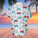 C2 Corvette Men's Multicolor Short Sleeve Front Button Hawaiian Style Shirt