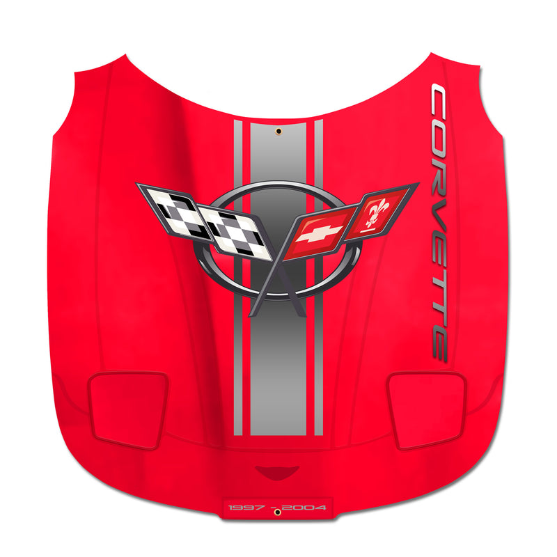 Corvette C5 Car Hood Wall Decor American Made, American Steel, 3 Sizes