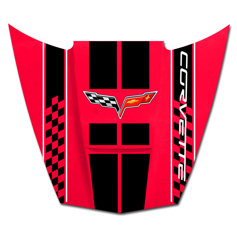 Corvette C6 Car Hood Wall Decor American Made, American Steel, 3 Sizes