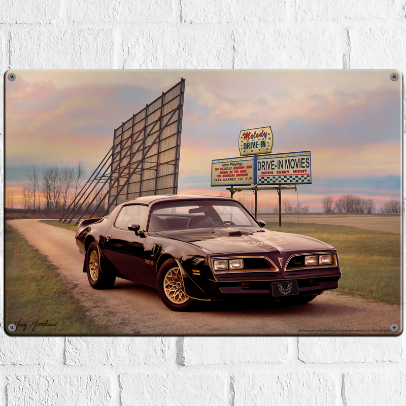 1977 Pontiac Trans Am 18"x12" Metal Wall Decor – Vintage Muscle Car Premium Aluminum Wall Art, Classic Muscle Car Decor for Garage, Man Cave, Bar, or Home