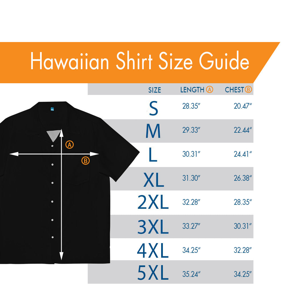 C4 Corvette Men's Multicolor Short Sleeve Front Button Hawaiian Style Shirt