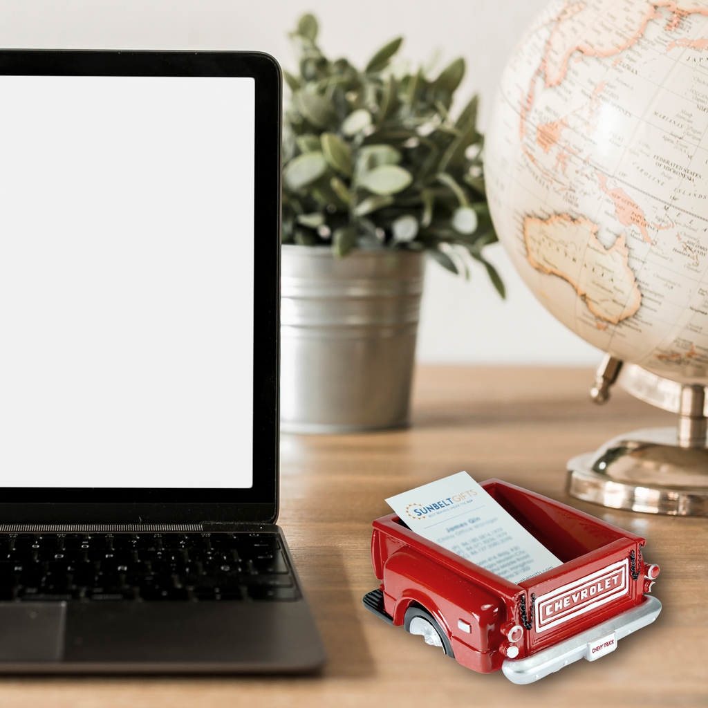 Chevy Step Side Coin Holder, Card Holder, Desk Organizer, 4.5 x 3.9 x 1.6 inches.