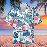 Carroll Shelby GT350 Multicolor Short Sleeve Front Button Hawaiian Style Shirt