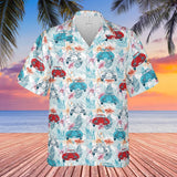 C2 Corvette Men's Multicolor Short Sleeve Front Button Hawaiian Style Shirt