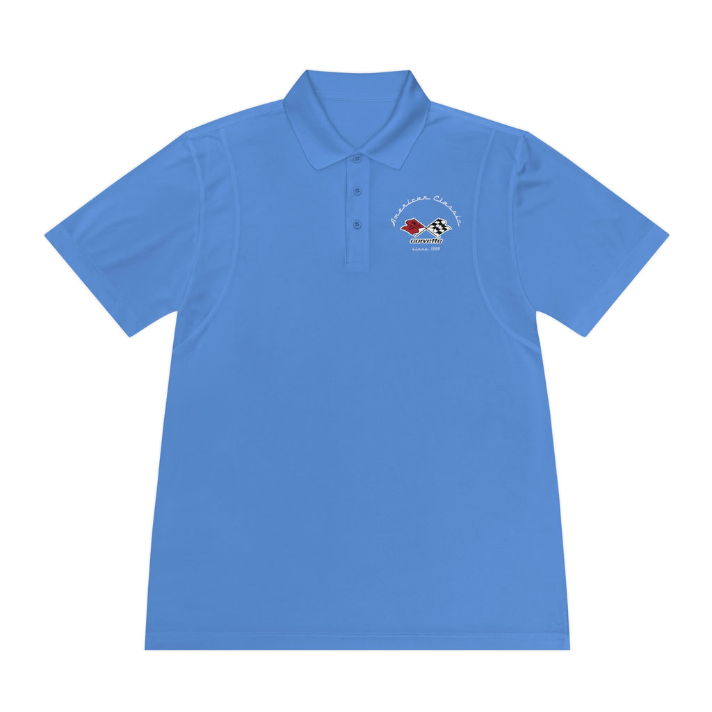 Chevy C3 Corvette Men's Sport Polo Shirt, Classic Performance Apparel for Car Enthusiasts