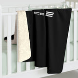 C6 Corvette 50 x 60 inch Super Soft Sherpa Fleece Blanket, Black