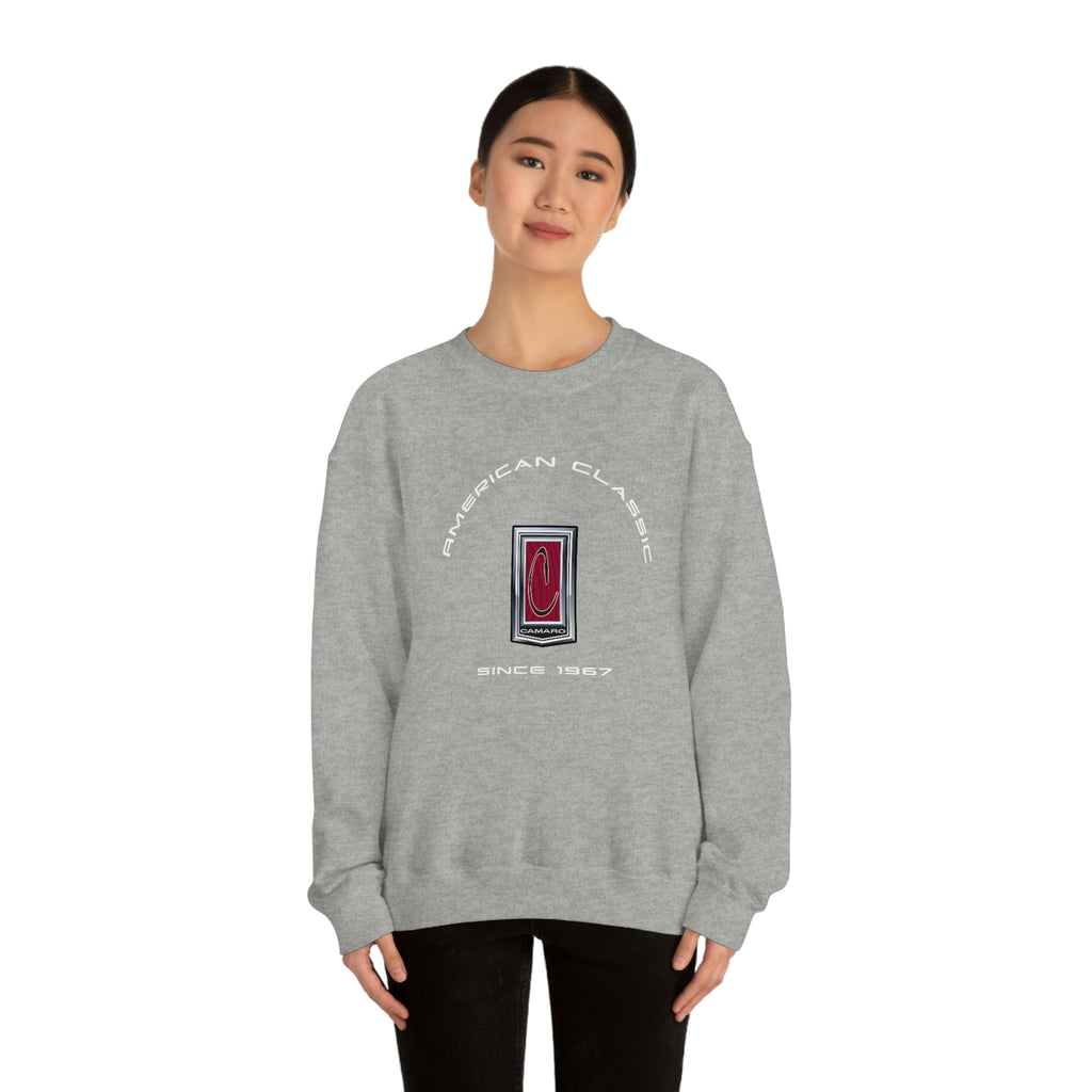 Chevy Camaro 1st Gen American Classic Unisex Crew Neck Heavy Duty Sweatshirt, Great Gift for Car Enthusiasts and Muscle Car Fans