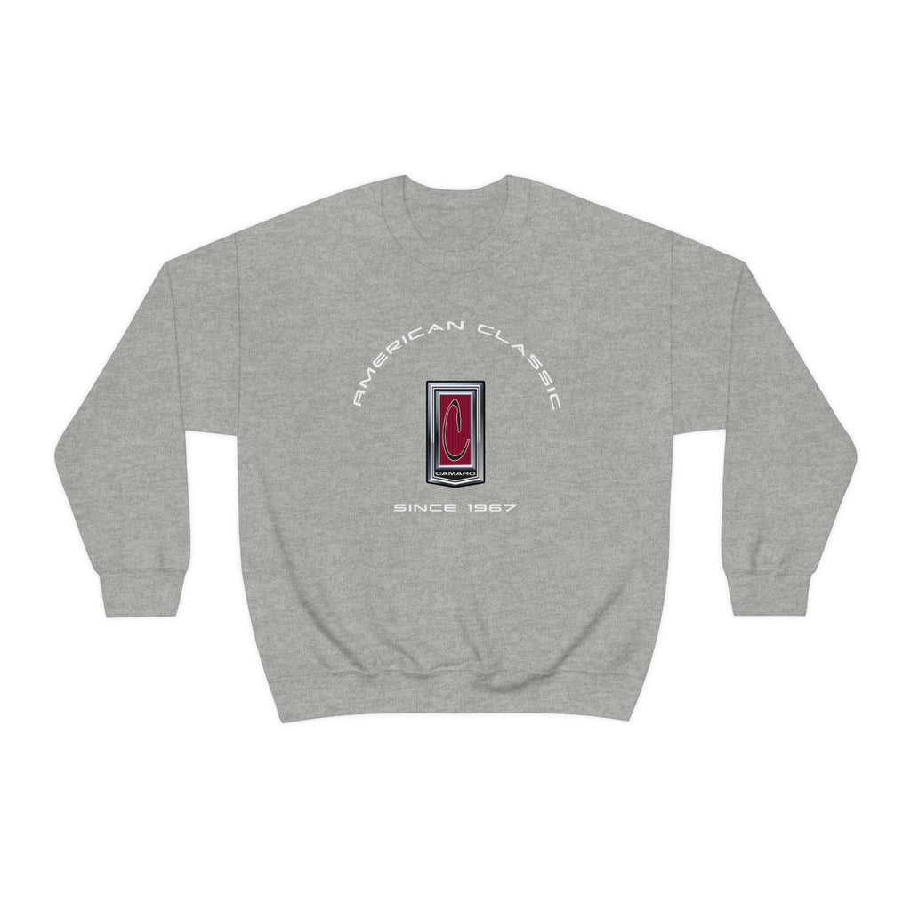Chevy Camaro 1st Gen American Classic Unisex Crew Neck Heavy Duty Sweatshirt, Great Gift for Car Enthusiasts and Muscle Car Fans