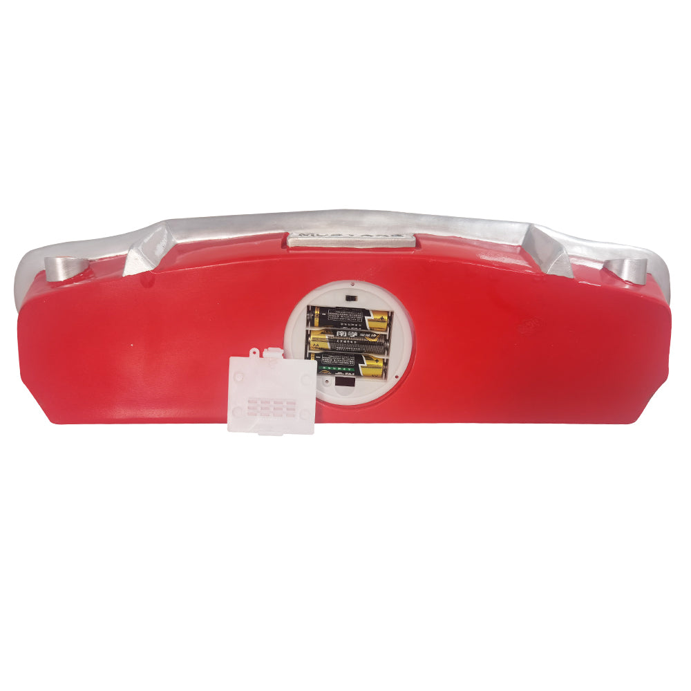 1964.5 Ford Mustang Wandregal vorne in klassischem Rot mit batteriebetriebenen LED-Scheinwerfern