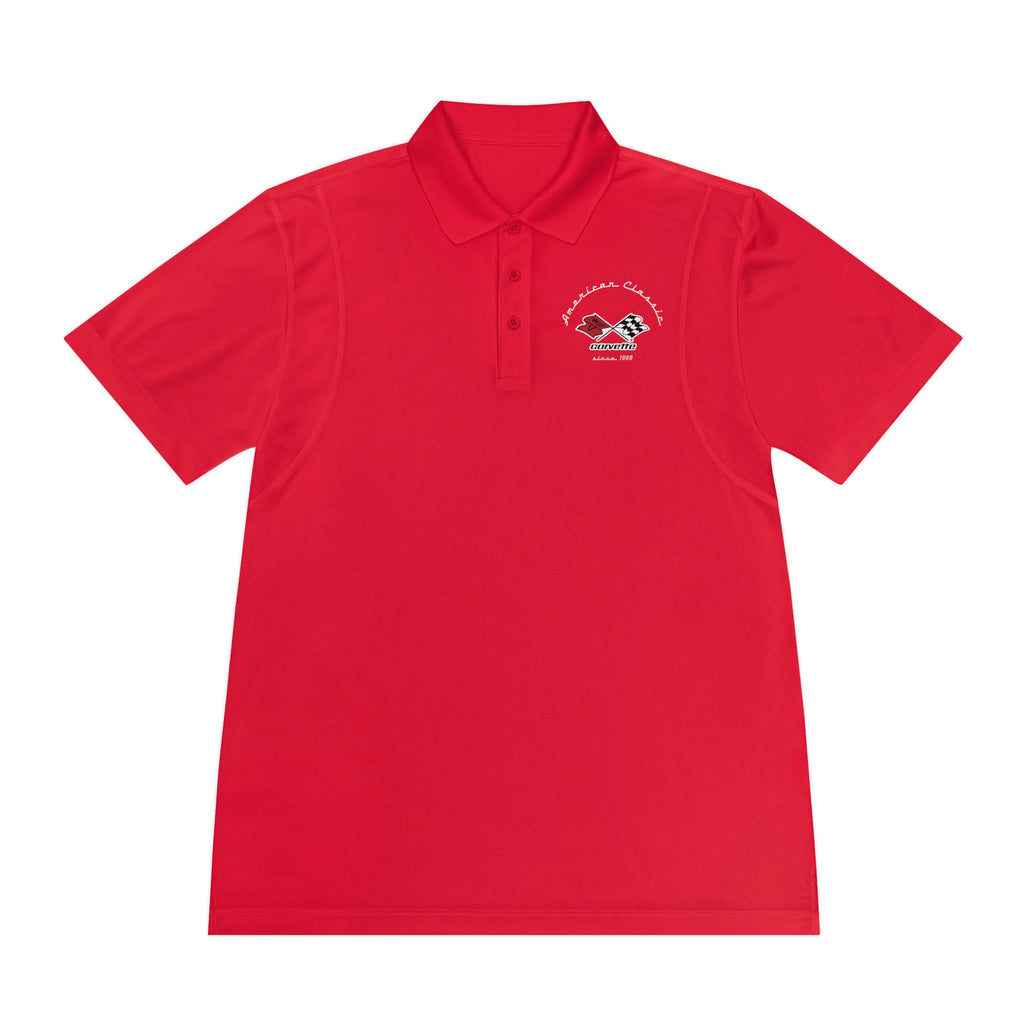 Chevy C3 Corvette Men's Sport Polo Shirt, Classic Performance Apparel for Car Enthusiasts